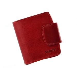Bartex 1005D-ID czerwony – skórzany portfel damski, przód Bartex 1005D-ID red – women’s leather wallet, front view