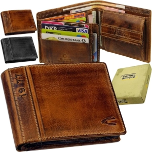 Skórzany portfel Camel Active w kolorze brązowym – elegancki design, naturalna skóra, ręczne wykończenie. Leather wallet