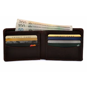 Wnętrze portfela – miejsca na karty i kieszeń na banknoty / Wallet interior – card slots and banknote compartment