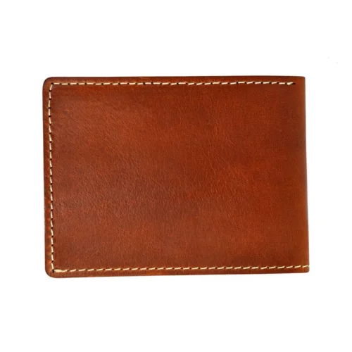 Bartex 330 cognac – skórzany portfel męski – widok tyłu / Bartex 330 cognac men’s leather wallet – back view