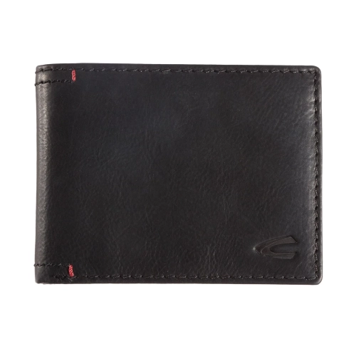 Camel Active 181-703-60 czarny skórzany portfel męski widok z przodu / Camel Active 181-703-60 black leather men’s walle