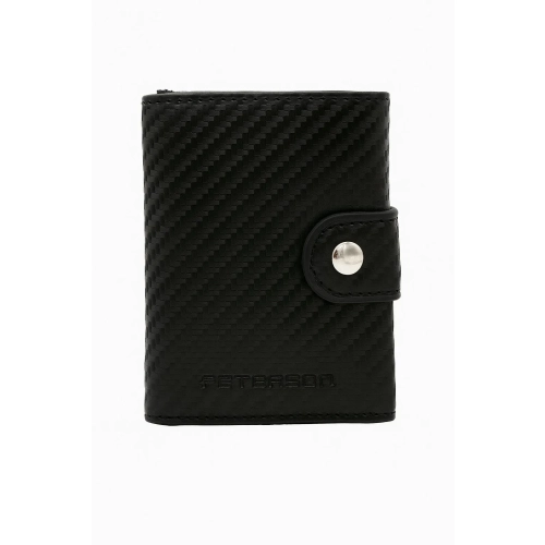 Portfel męski Peterson PTN W882-CF RFID czarny – widok z przodu / Peterson PTN W882-CF RFID men’s wallet black – front v