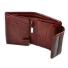 Portfel SV-050 ciemna czerwień wnętrze i układ kieszeni | SV-050 dark red wallet interior and pocket layout