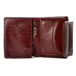 Portfel SV-050 ciemna czerwień skóra lakierowana | SV-050 dark red patent leather women’s wallet