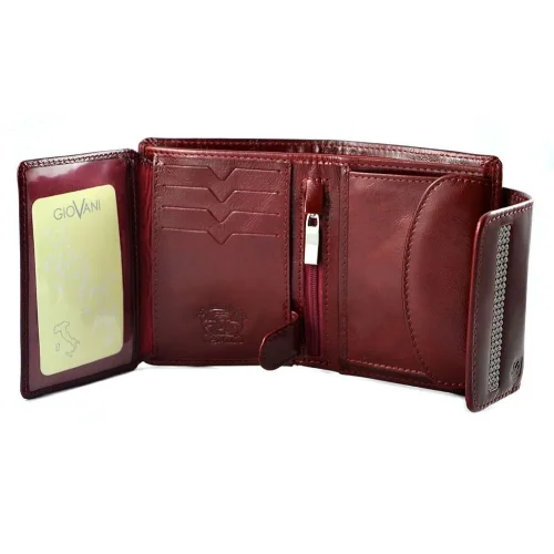 Portfel SV-050 ciemna czerwień otwarty widok | SV-050 women’s wallet dark red open view
