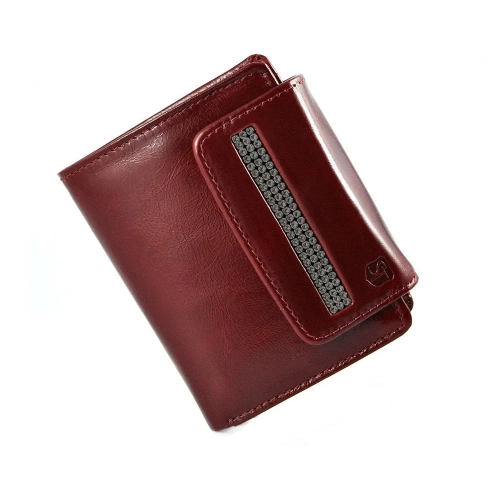 Portfel damski SV-050 ciemna czerwień widok z przodu | SV-050 women’s wallet dark red front view
