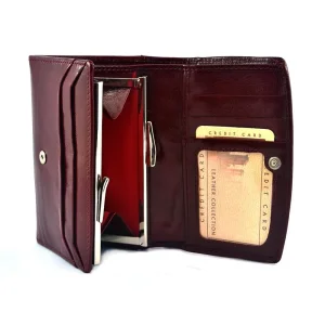 Wnętrze portfela SV-060 Swarovski – kieszenie na karty, banknoty i bilon SV-060 Swarovski wallet interior – card slots, banknote compartment and coin pocket