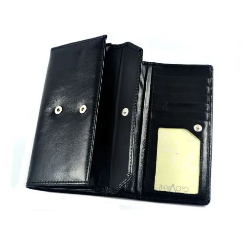 czarny portfel Swarovski SV-070 – układ wnętrza i funkcjonalne przegrody | Swarovski SV-070 black wallet – interior layout and compartments